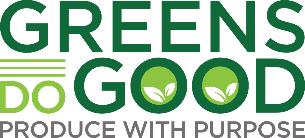 Greens Do Good | Produce with purpose logo for the vertical farm